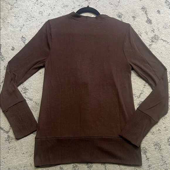 Chocolate Brown Snap Button Cardigan - Picture 5 of 5